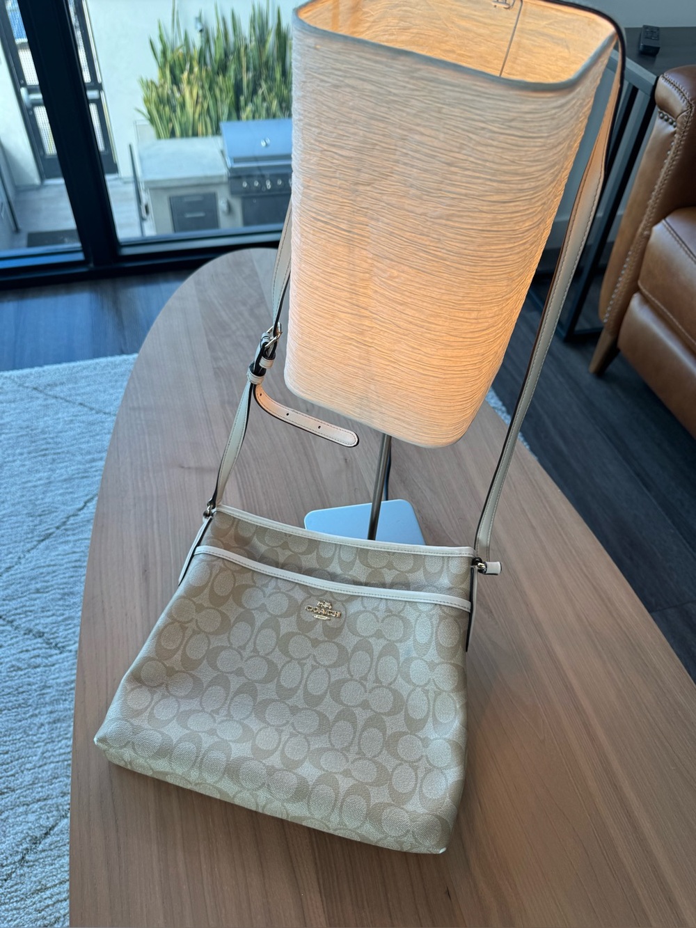 Authentic COACH Signature File Bag, style F58297